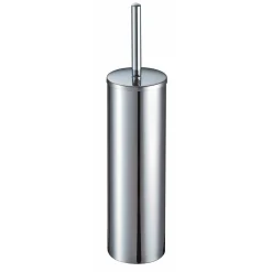 Portascopino bagno H 42 cm acciaio brillante