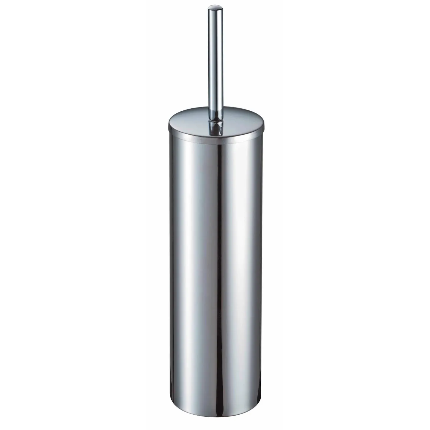 Portascopino bagno H 42 cm acciaio brillante