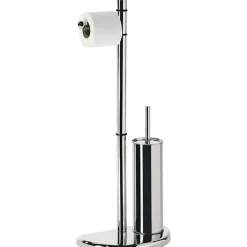 Portascopino bagno Hibiscus H 75 cm cromato
