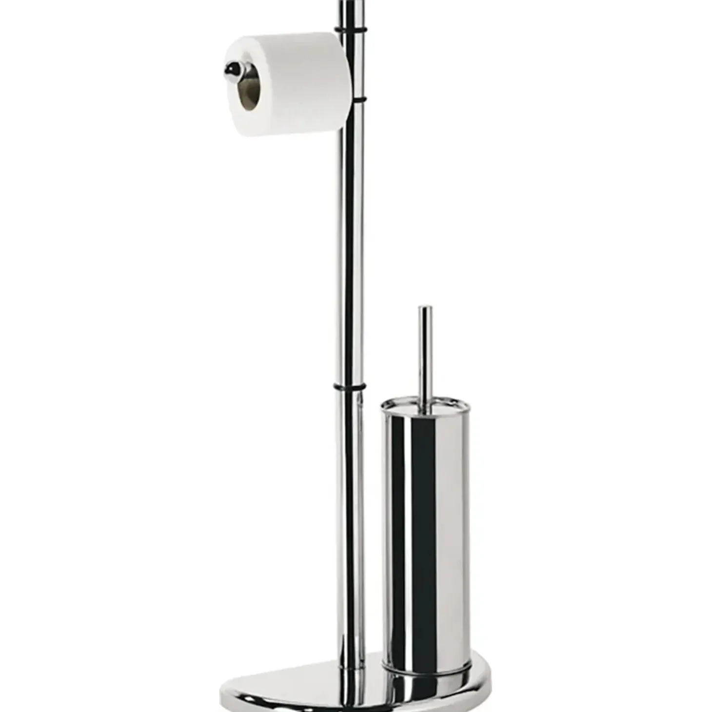 Portascopino bagno Hibiscus H 75 cm cromato