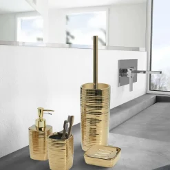 Portascopino bagno Kelly H 40 cm oro