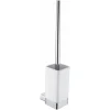 Portascopino bagno Leaf H 38,5 cm cromato bianco