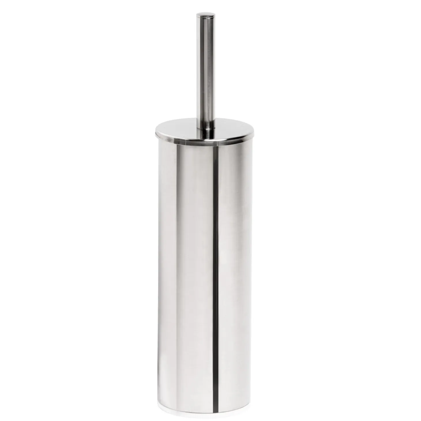 Portascopino bagno One Duo Cromo H 34 cm in acciaio inox