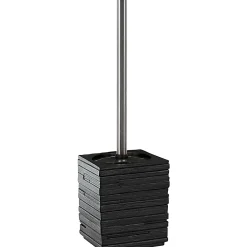 Portascopino bagno Quadrotto H 38 cm nero