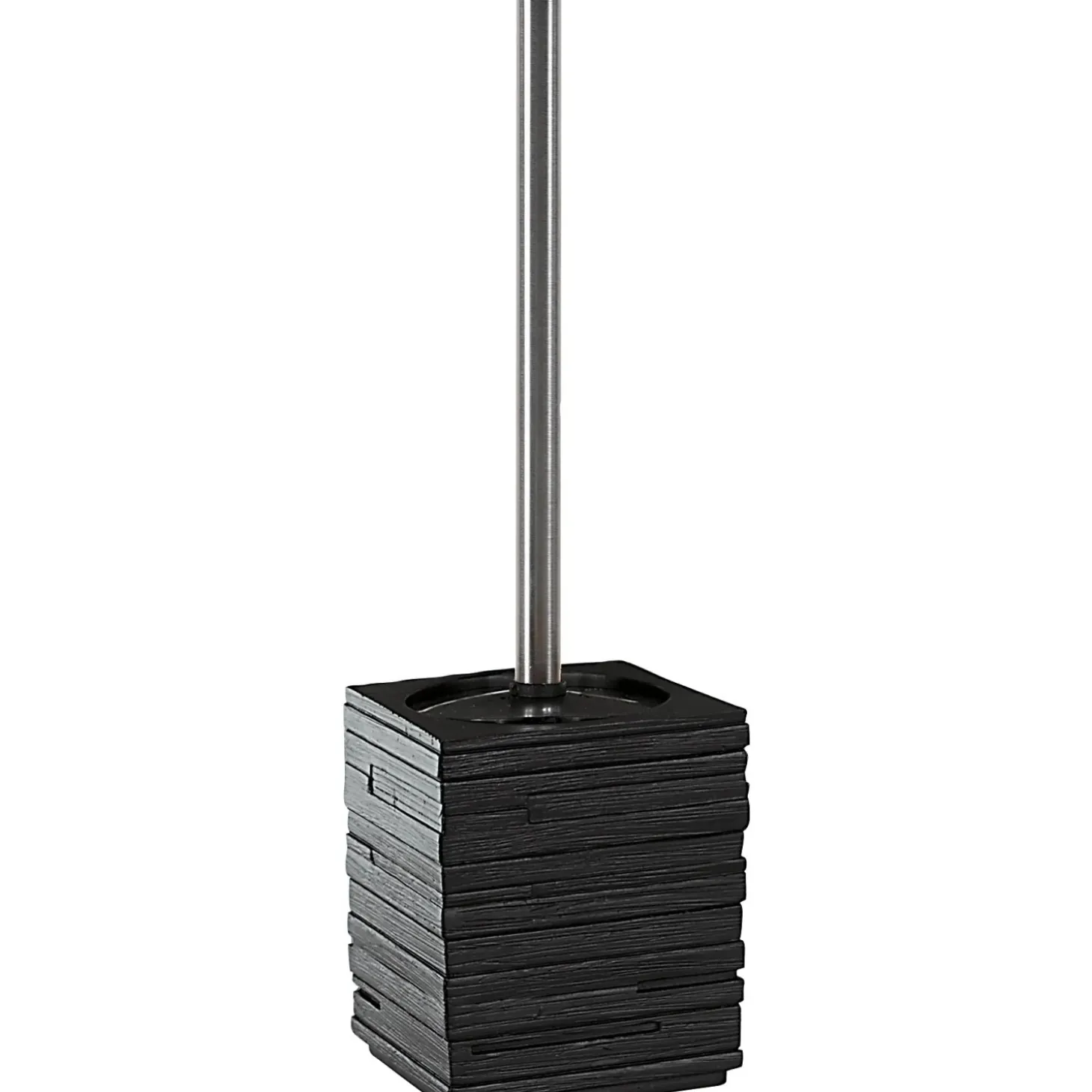 Portascopino bagno Quadrotto H 38 cm nero