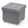 Pouf contenitore Domopak Living Ottoman grigio 38x38x34 cm