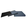 Pouf contenitore pieghevole tessuto blu 38x38 cm