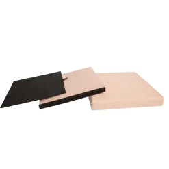 Pouf contenitore pieghevole tessuto rosa 38x38 cm