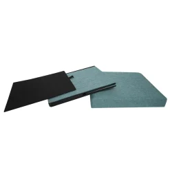 Pouf contenitore pieghevole tessuto verde 38x38 cm