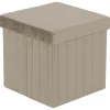 Pouf in velluto Aron beige 35X35X34,5 cm