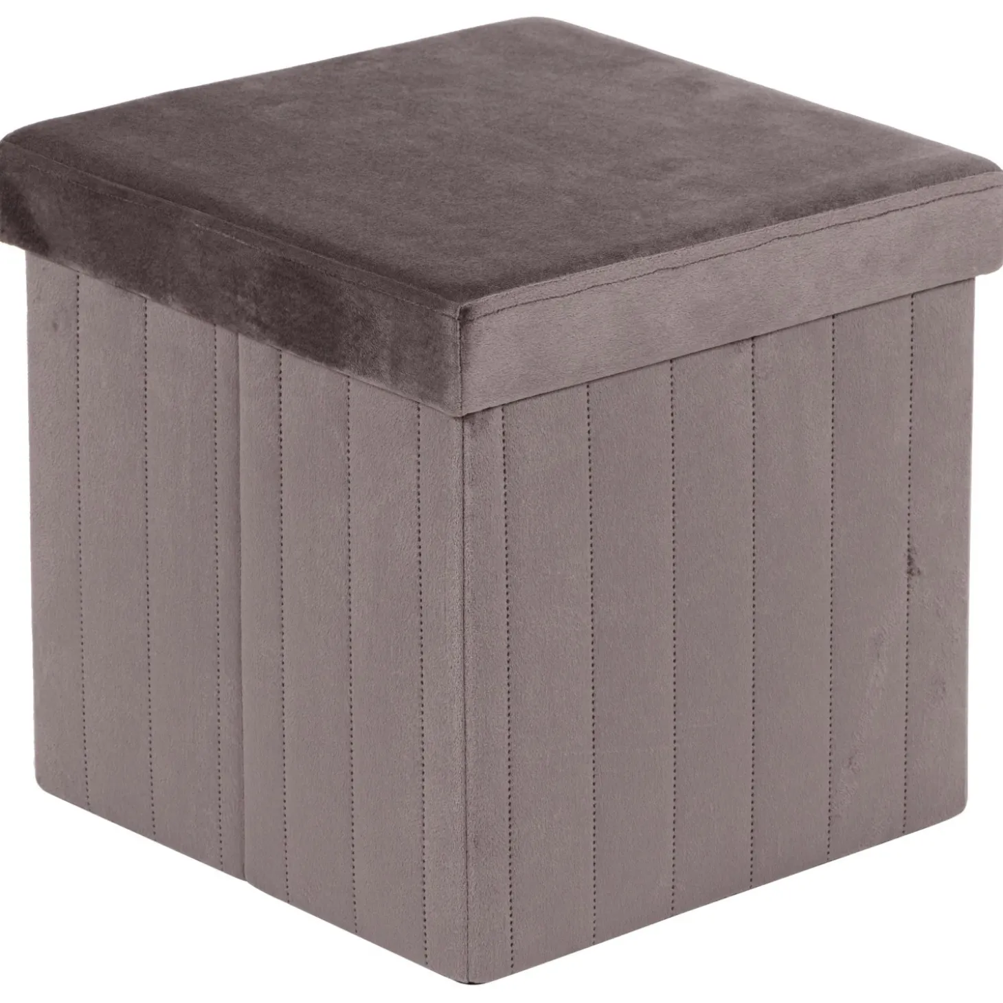 Pouf in velluto Aron grigio 35X35X34,5 cm