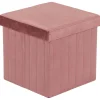 Pouf in velluto Aron rosa 35X35X34,5 cm