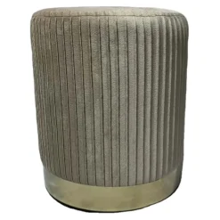 Pouf in velluto Nolan beige 38X31X31 cm