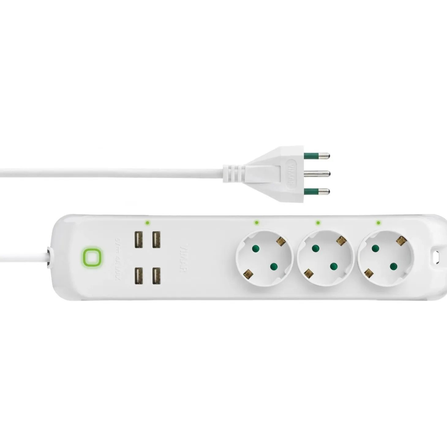 Presa multipla Vimar 16A 3 prese tedesca con 4 USB interruttore WiFi Smart Home