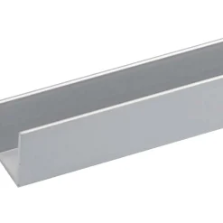 Profilo a U anodizzato 1 m 15x10 mm alluminio naturale opaco