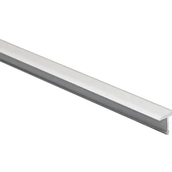 Profilo coprigiunto a T in alluminio anodizzato argento opaco 9 mm x 0,9 m