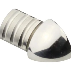 Profilo terminale a quarto di tondo angolare acciaio inossidabile lucidato 8 mm