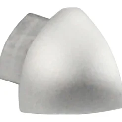 Profilo terminale a quarto di tondo angolo esterno alluminio argento opaco 8 mm