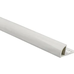 Profilo terminale a quarto di tondo in PVC bianco lucido 10 mm x 2,5 m