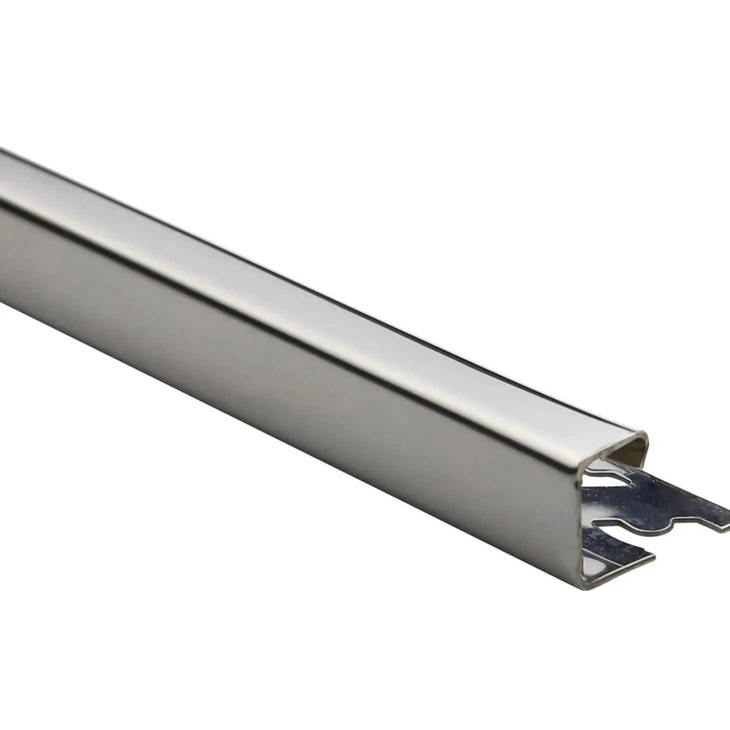 Profilo terminale quadrato in acciaio inossidabile lucidato 10 mm x 2,5 m