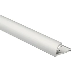 Profilo terminale quarto di tondo alluminio argento opaco 10 mm x 2,7 m