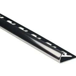 Profilo terminale quarto di tondo in acciaio inox lucidato 8 mm x 2,5 m