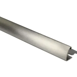 Profilo terminale quarto di tondo in acciaio inox spazzolato 8 mm x 2,5 m