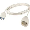 Prolunga con spina 16 A e presa pluristandard 3 m bianca