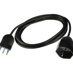 Prolunga con spina 16 A e presa pluristandard 3 m nera
