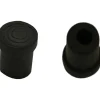 4 puntale in gomma a tappo 18 mm nero