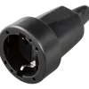 Raccordo con contatto di protezione in PVC Nero