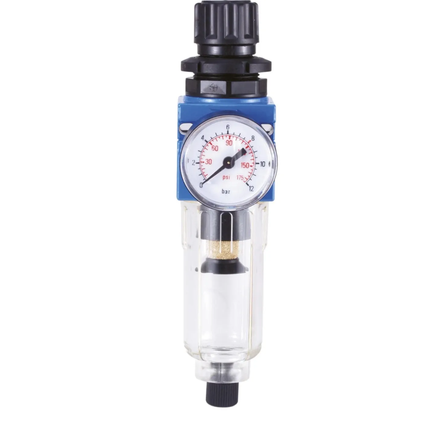 Regolatore di pressione per compressore con filtro 1/4" femmina