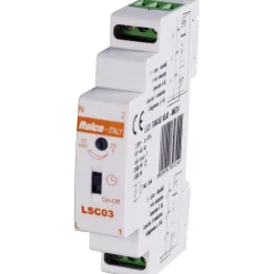 Relè luce 16 A 230 V~ per guida DIN, 1 modulo grigio