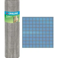 Rete in metallo zincata Rabbit 5x1 m grigio