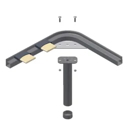 Rete letto matrimoniale Reti Gritti 13 doghe 160x190 cm nero
