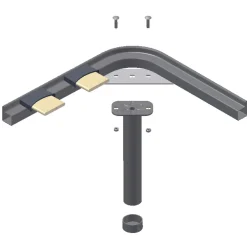 Rete letto singolo Reti Gritti a 13 doghe 80x190 cm nero