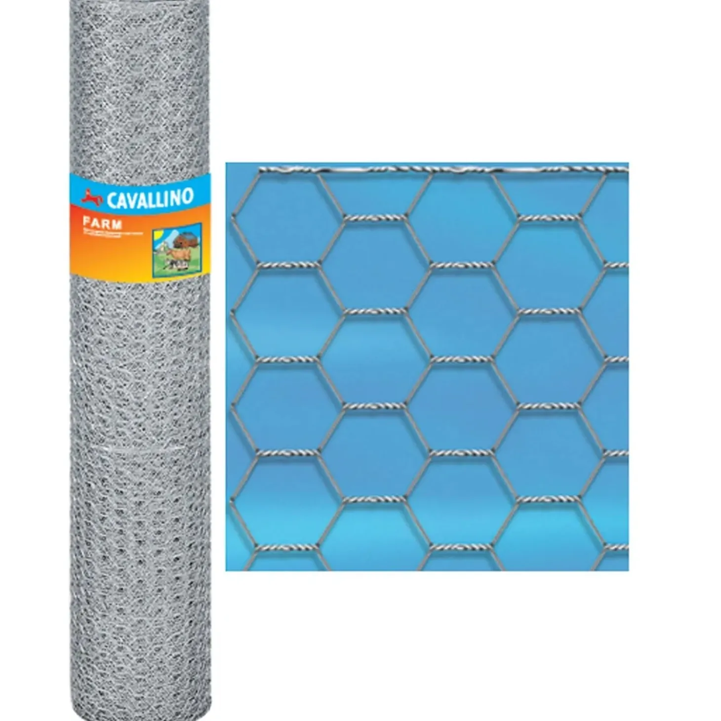 Rete zincata 10x0.5 m grigio