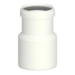Riduzione Maschio Ø80 - Femmina Ø60 in PP bianco