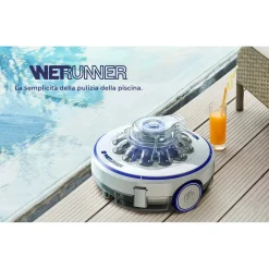 Robot elettrico a batteria per piscine Wet Runner Gre 26,6 W