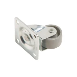 Rotella sterzante per mobili con piastra e ruota Soft Ø 25 mm P 15 kg