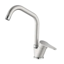 Rubinetto cucina monocomando canna alta Allen acciaio