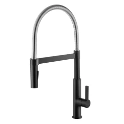 Rubinetto cucina monocomando canna alta Austin nero opaco