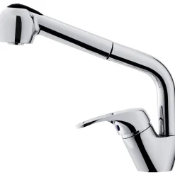Rubinetto cucina monocomando canna alta con doccetta Kiara cromo