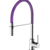 Rubinetto cucina monocomando Winter canna alta viola