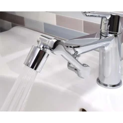 Rubinetto snodabile per lavabo argento