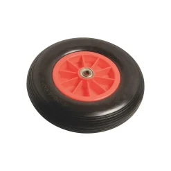 Ruota antiforatura cerchione in plastica profilo scanalato Ø 400 mm 100 kg