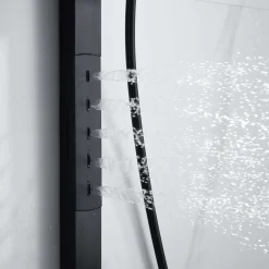 Saliscendi doccia aQuasanit Horizon nero con body jets e doccetta 3 getti