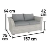 Salotto da giardino Hopevale Set Lounge in rattan 6 posti