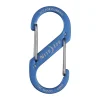 1 s-biner moschettone doppio in acciaio inox blu