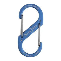 1 s-biner moschettone doppio in acciaio inox blu